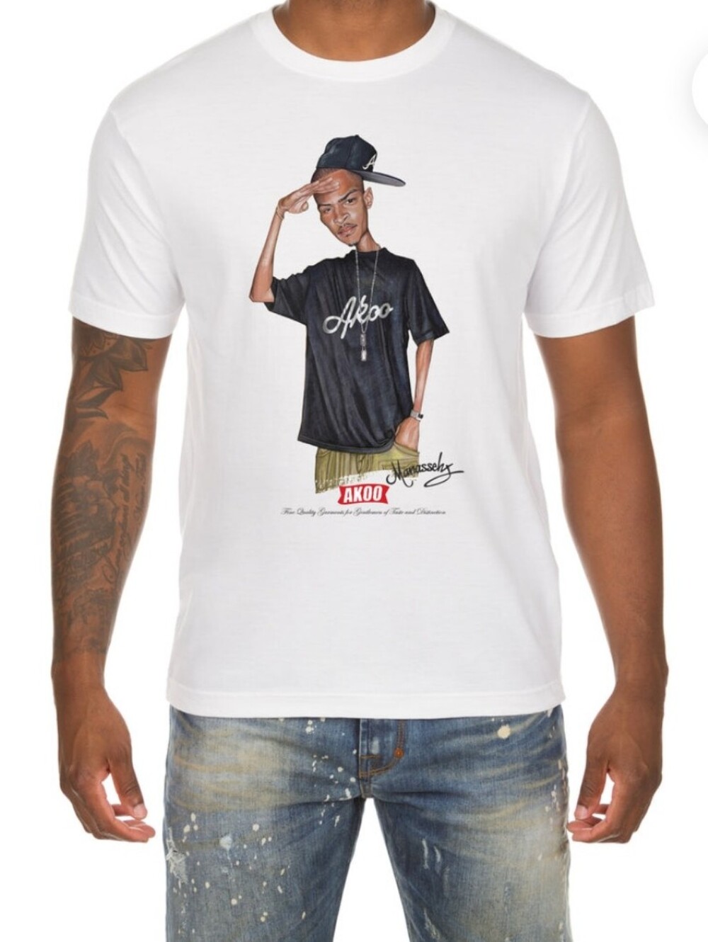 AKOO Salute Short Sleeve Tee Shirt Size Medium